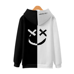 Sudadera holgada con estampado de emojis divertidos en la espalda