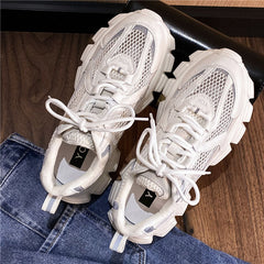 Atmungsaktive, leichte Sneakers aus Mesh-Patchwork