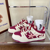 Zapatillas de skate con parche de estrella rosa