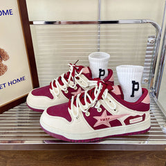 Zapatillas de skate con parche de estrella rosa