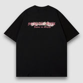 Camiseta estampada con estampado de flores y corazones