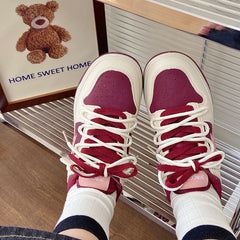 Zapatillas de skate con parche de estrella rosa