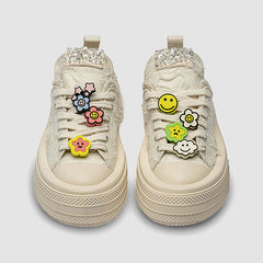 Zapatillas deportivas informales con decoración de diamantes de imitación