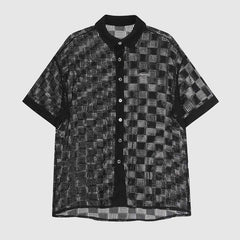 Camisa moderna con estampado hueco