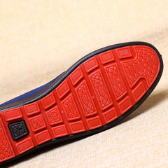 Zapatos de lona con diseño de guisantes de caña baja de tela antigua de Beijing para hombre