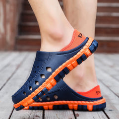 Sandalias de playa de verano para hombre, de talla grande, con agujeros