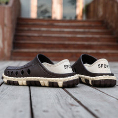 Sandalias de playa de verano para hombre, de talla grande, con agujeros