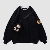 Unique Design Fleece Hoodie +Teddy Bear Bag