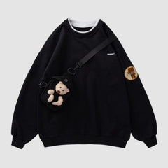 Unique Design Fleece Hoodie +Teddy Bear Bag