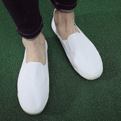 Trendy Classic Rubber White Cotton Unisex Casual Shoes