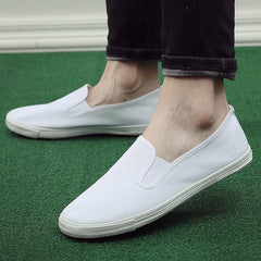 Trendy Classic Rubber White Cotton Unisex Casual Shoes