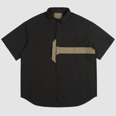 Einfarbige Patchwork-Hemden