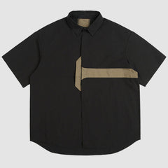 Einfarbige Patchwork-Hemden