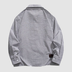 Gestreifte Hemden mit Kordelzug und Tasche