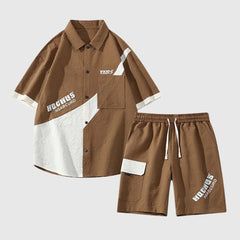 Sportliches Freizeitset im Farbblockdesign