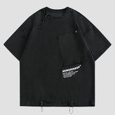 Camisetas con letras de bolsillo