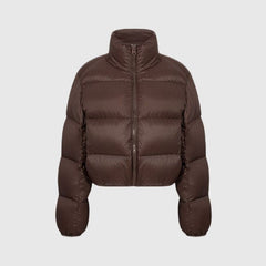 Abrigo corto de plumas vintage chic