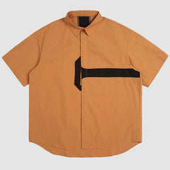 Einfarbige Patchwork-Hemden