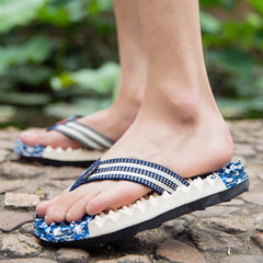 Trendy Men's Outdoor Massage Beach Platform Slippers