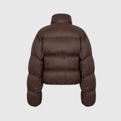 Abrigo corto de plumas vintage chic