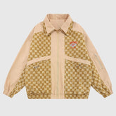 Chaqueta bordada con patchwork a cuadros