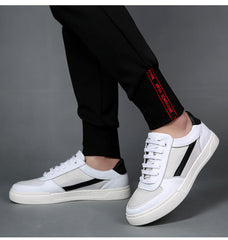 Zapatillas deportivas blancas de malla transpirable de moda para hombre