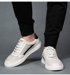 Zapatillas deportivas blancas de malla transpirable de moda para hombre