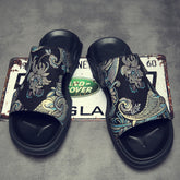 Chanclas de pato de moda para hombre, chanclas de playa para interiores