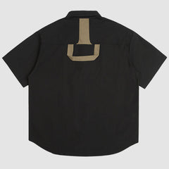 Einfarbige Patchwork-Hemden