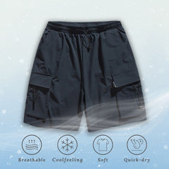 Pantalones cortos cargo de seda de hielo