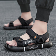 Sandalias de playa transpirables con velcro y punta abierta para hombre