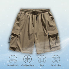 Pantalones cortos cargo de seda de hielo