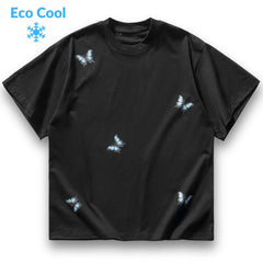 Camiseta de mariposa de seda helada