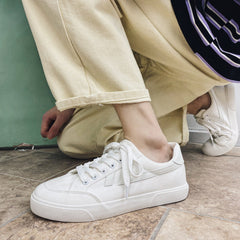 Slouchy Classy Trendy White Matching Style Canvas Shoes