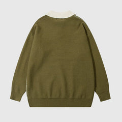 Sporadischer karierter Vintage Pullover