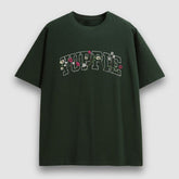 Camiseta con diseño bordado de flores