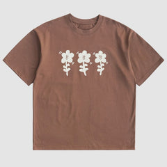 Solides Blumen-T-Shirt