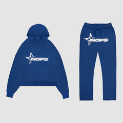 Streetwise Hoodie-Set mit Hip-Hop-Buchstabendruck