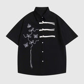 Minimalistisches besticktes Kunstshirt