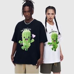 Camiseta de cactus de dibujos animados