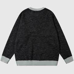 Suéter bordado con dinosaurio de dibujos animados