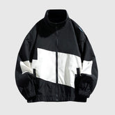 Jacke mit Stehkragen und Farbblockdesign