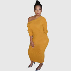 Einfarbiges, figurbetontes, rückenfreies Kleid