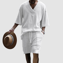 Conjunto informal de punto jacquard