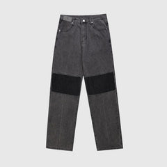 Jeans con diseño de patchwork de colores