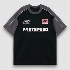 Camiseta estilo carrera en contraste