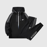 Conjunto de chaqueta con tirantes en contraste