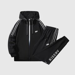 Conjunto de chaqueta con tirantes en contraste