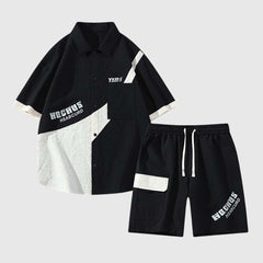 Sportliches Freizeitset im Farbblockdesign