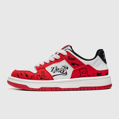 Bunte Sneaker im Graffiti-Stil